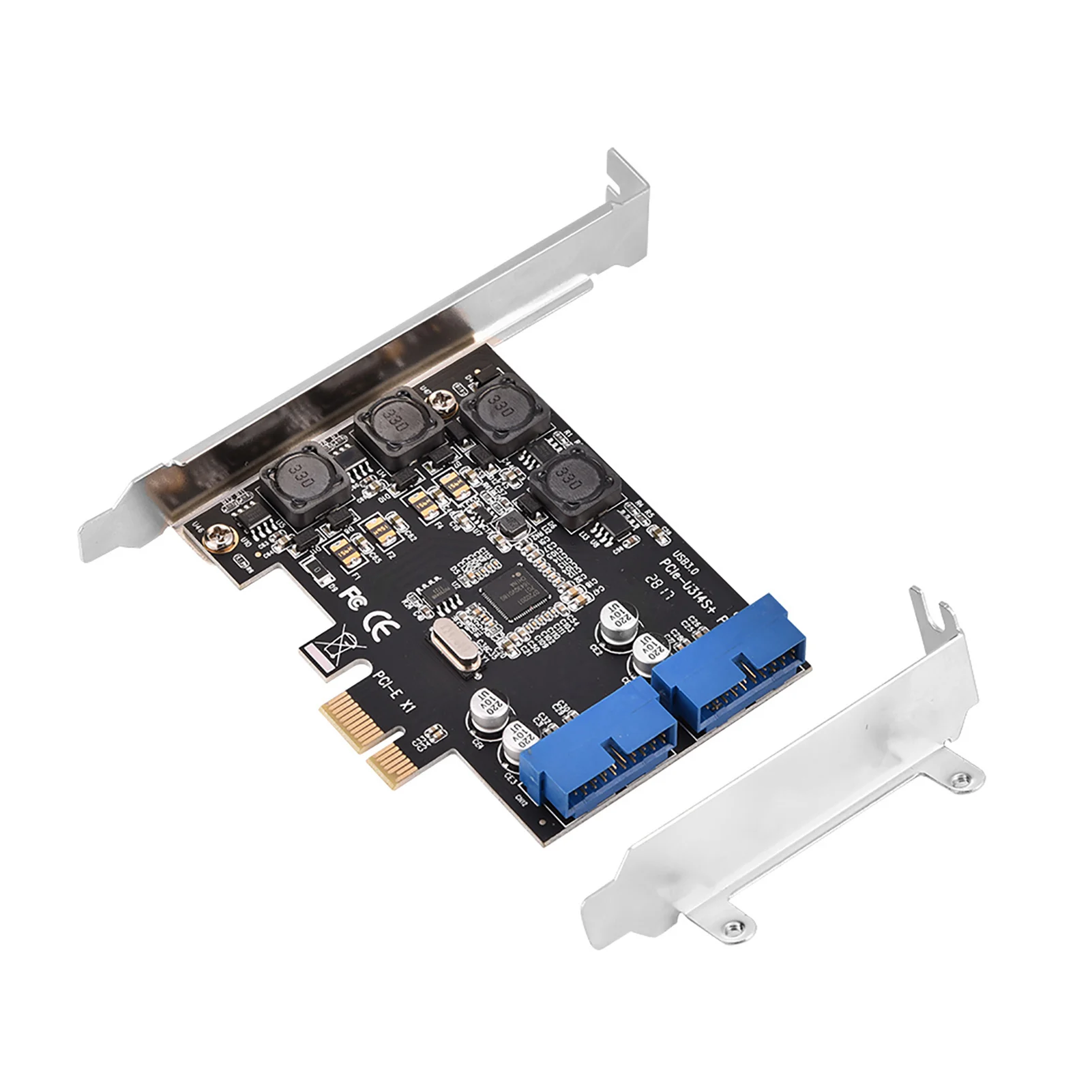 PCIE PCIExpress to Internal 2 Port 19Pin Header USB 3.0 Expansion Card with Low Profile
PCIE PCIExpress to Internal 2 Port 19Pin Header USB 3.0 Expansion Card with Low Profile