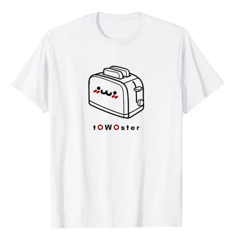 TOWOster! Cute Toaster with A Face! T-Shirt Funny Toaster-Print Graphic Tee Y2k Top Short Sleeve Blouses Streetwear Clothes Gift
TOWOster! Cute Toaster with A Face! T-Shirt Funny Toaster-Print Graphic Tee Y2k Top Short Sleeve Blouses Streetwear Clothes Gift