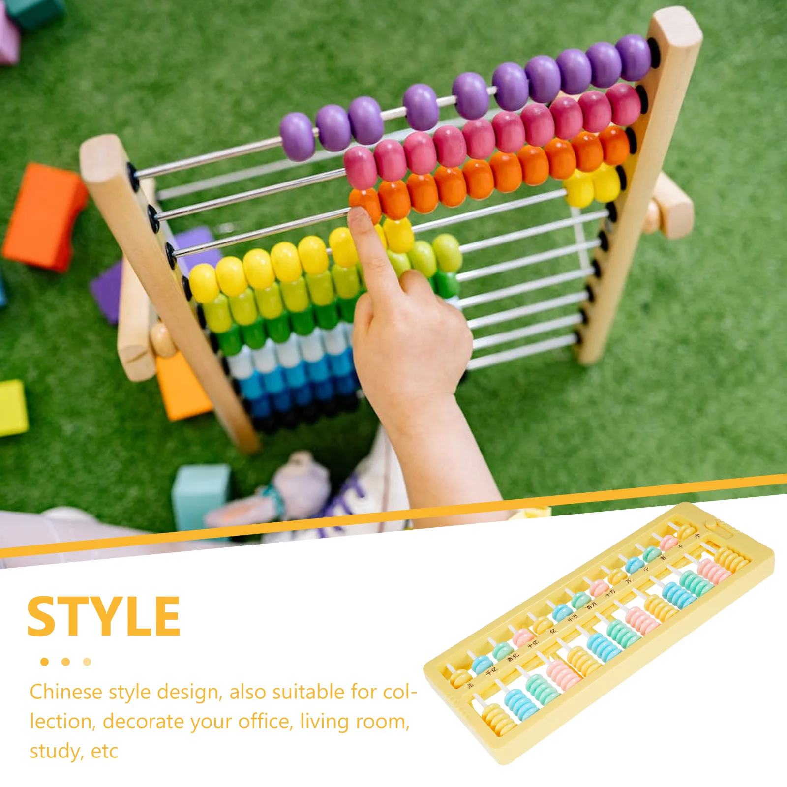 Abacus Math Tool for Kids Educational Counting Frame Plastic Children Learning Manipulatives 13 Rods Design Supplies Multi
Abacus Math Tool for Kids Educational Counting Frame Plastic Children Learning Manipulatives 13 Rods Design Supplies Multi