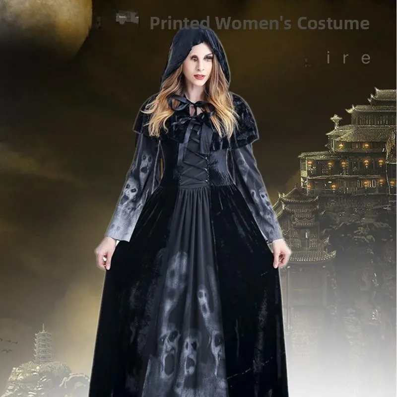 Skeleton Print Witch Long Dr Queen Performance Stage Costume Women's Traditional Ethnic Faion Autumn 202 No Brand
Skeleton Print Witch Long Dr Queen Performance Stage Costume Women's Traditional Ethnic Faion Autumn 202 No Brand