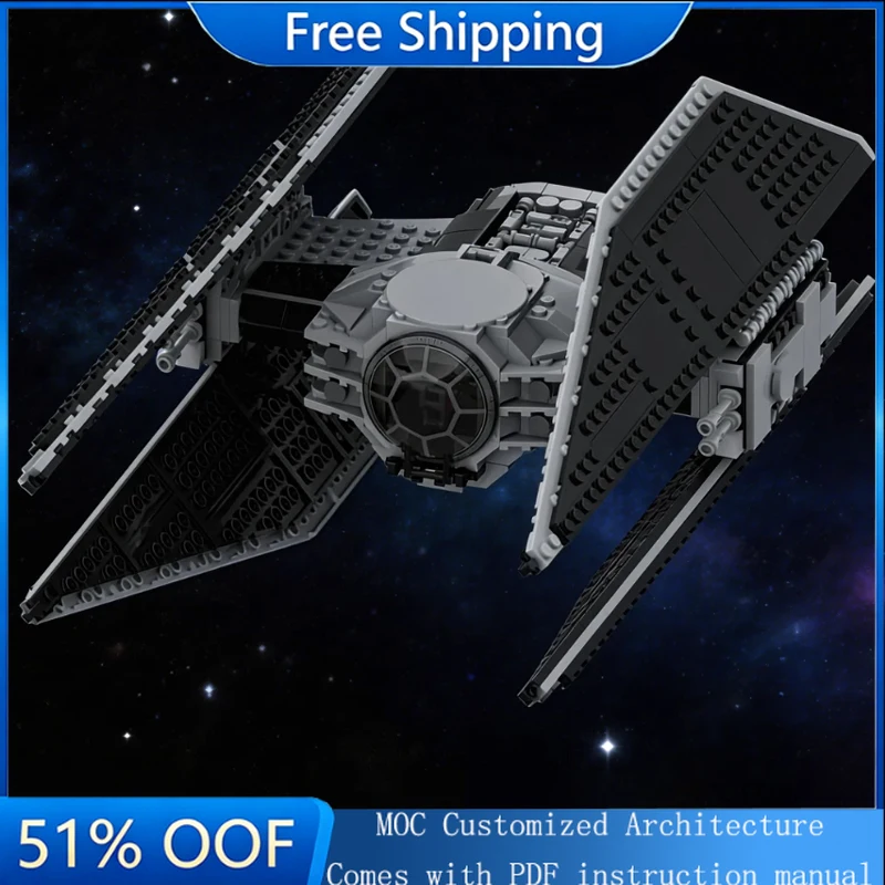 795 PCS War Series TIE Fighter Jet Combination Set MOC Building Block Model DIY Puzzle Assembly Toys For Children Festival Gifts
795 PCS War Series TIE Fighter Jet Combination Set MOC Building Block Model DIY Puzzle Assembly Toys For Children Festival Gifts