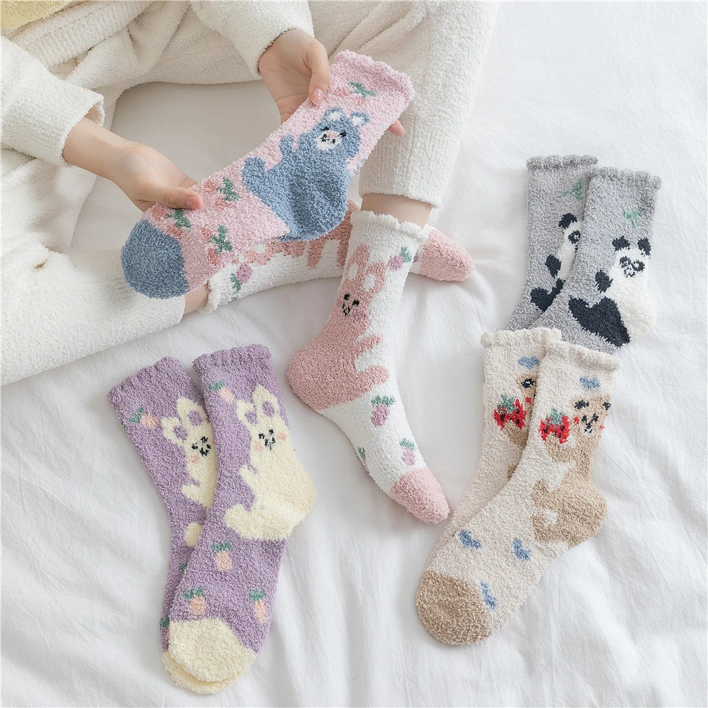 Cute Panda Rabbit Bear Plush Coral Fleece Socks Warm Winter Women's Thick Sleeping Floor Bed Sokken Christmas Gift
Cute Panda Rabbit Bear Plush Coral Fleece Socks Warm Winter Women's Thick Sleeping Floor Bed Sokken Christmas Gift