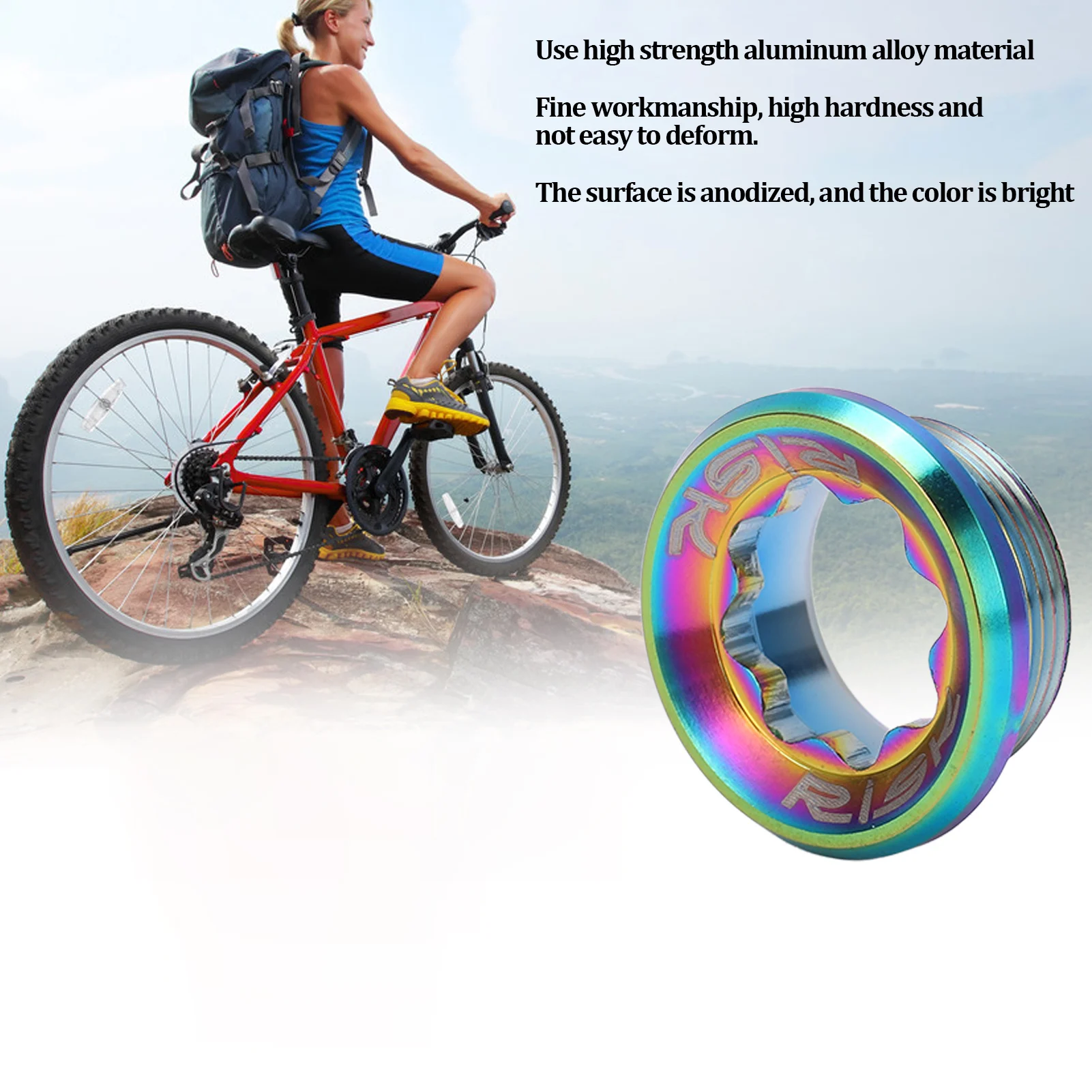 RISK 20MM Cycling Crank Cover Screw Cap Aluminum Alloy M20 Cycling Cranket Crank Fixing Bolt Compact for Road Mountain Cycle
RISK 20MM Cycling Crank Cover Screw Cap Aluminum Alloy M20 Cycling Cranket Crank Fixing Bolt Compact for Road Mountain Cycle