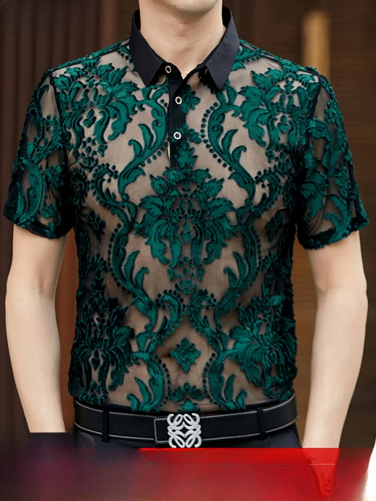 New 2025 Men's Summer T-irt Hollow out Breathable Floral Print ort Sve Loose Fit Anti-Wrinkle Thin irt Faion ...
New 2025 Men's Summer T-irt Hollow out Breathable Floral Print ort Sve Loose Fit Anti-Wrinkle Thin irt Faion ...