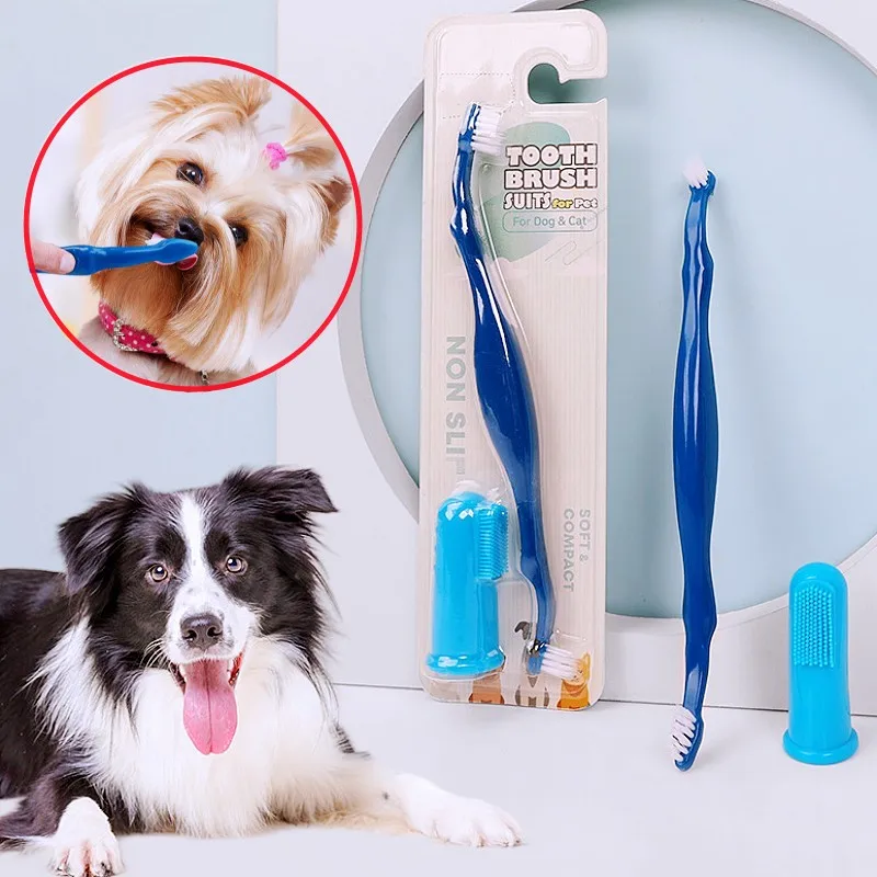 Dog Toothbrush Set Dog Teeth Cleaning Cat Toothbrush Suit Double-head Dogs Tooth Brush 2PCS Oral Care Mouth Clean Pet Supplies
Dog Toothbrush Set Dog Teeth Cleaning Cat Toothbrush Suit Double-head Dogs Tooth Brush 2PCS Oral Care Mouth Clean Pet Supplies