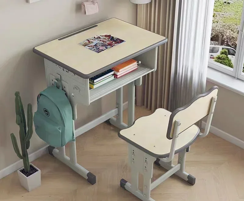 Modern Design Single School Desk and Study Table with Student Chair Children's Furniture for Classroom Study
Modern Design Single School Desk and Study Table with Student Chair Children's Furniture for Classroom Study