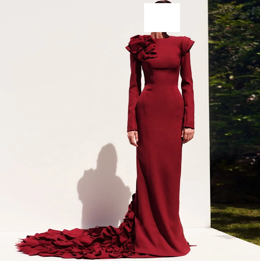 Long Sleeves Straight Jersey Pleats Floor Length Court Train Solid Color Elegant Party Dresses Woman Flowers Quinceanera Gowns
Long Sleeves Straight Jersey Pleats Floor Length Court Train Solid Color Elegant Party Dresses Woman Flowers Quinceanera Gowns