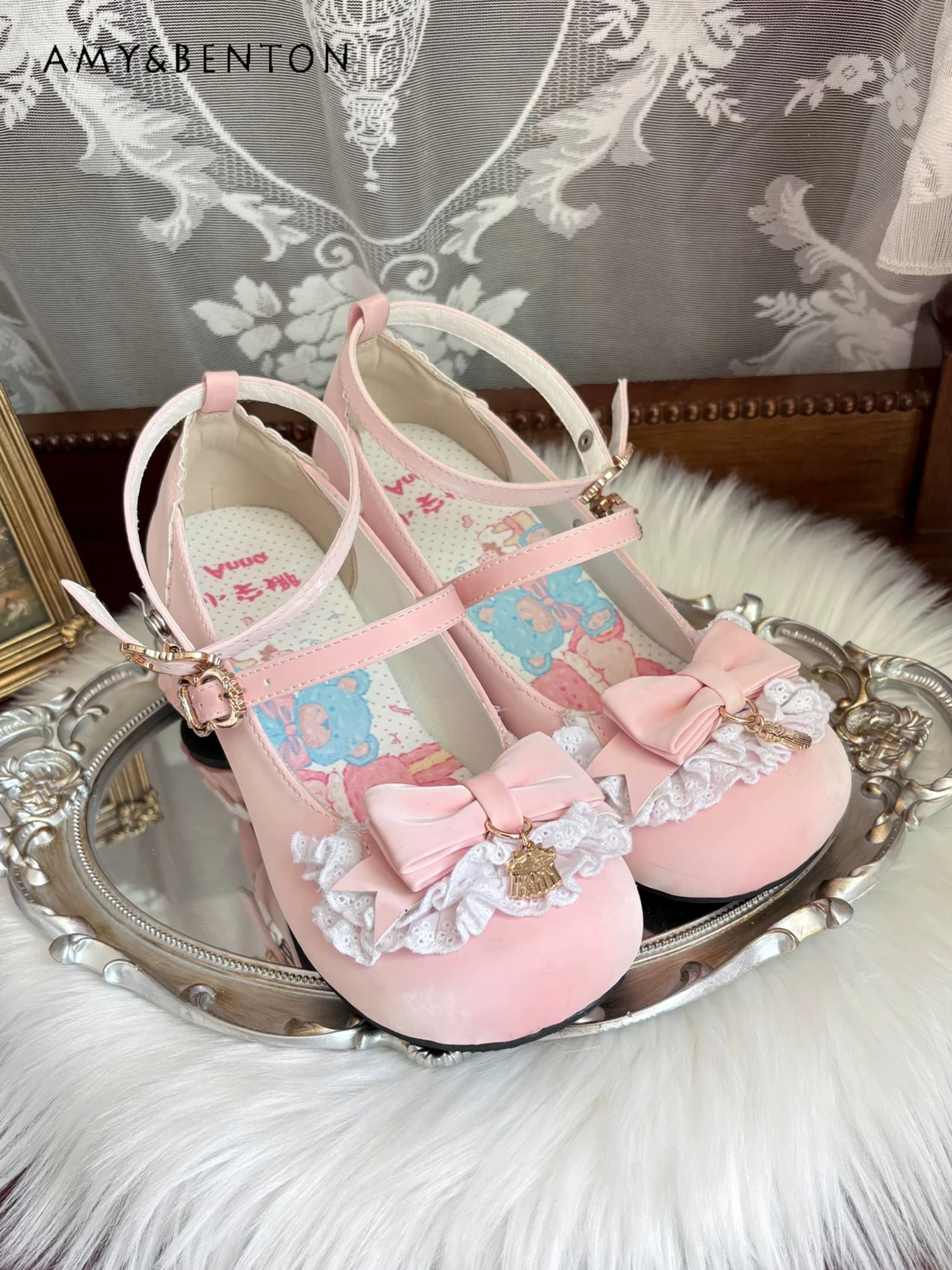 Original Lolita-style Shaped Cake Heel Elegant Mary Jane Shoes Sweet Cute Bow Lace Round Toe Platform High Heels for Women
Original Lolita-style Shaped Cake Heel Elegant Mary Jane Shoes Sweet Cute Bow Lace Round Toe Platform High Heels for Women