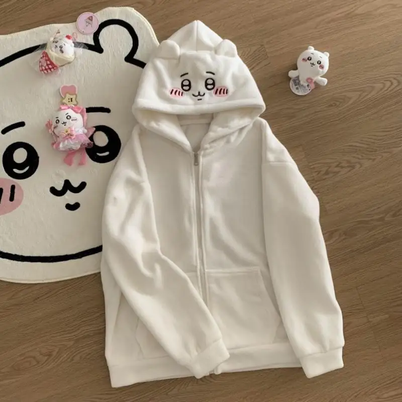 Y2K Chiikawa Jacket Coat Streetwear Zipper Hoodie Women Clothes Harajuku Gothic Kawaii Embroidery Oversized Hooded Sweatshirt
Y2K Chiikawa Jacket Coat Streetwear Zipper Hoodie Women Clothes Harajuku Gothic Kawaii Embroidery Oversized Hooded Sweatshirt