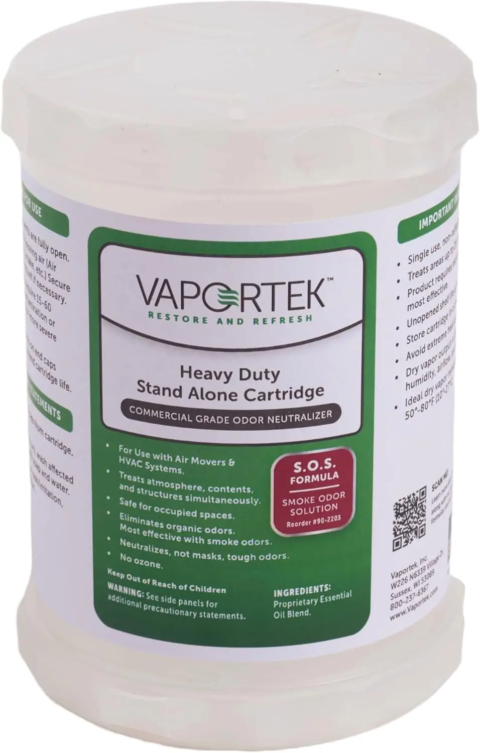 Heavy Duty Smoke Odor Neutralizer Cartridge, Removes Smoke Smell in Spaces up to 20,000 Cubic Feet
Heavy Duty Smoke Odor Neutralizer Cartridge, Removes Smoke Smell in Spaces up to 20,000 Cubic Feet