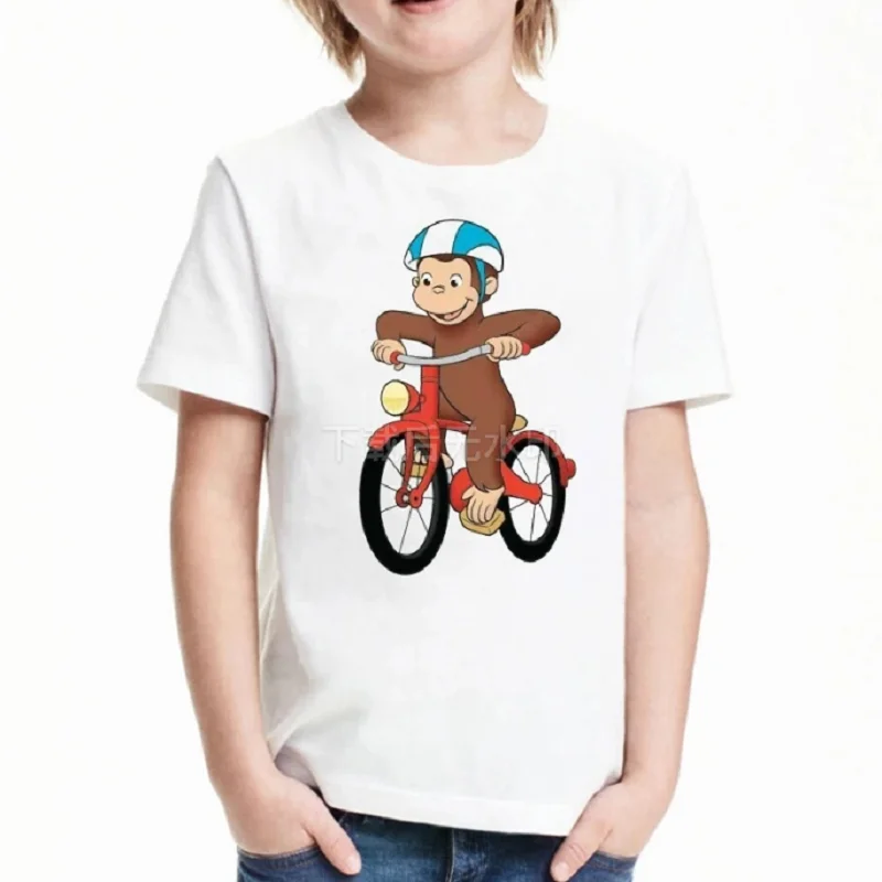 Милая детская одежда, футболка с принтом мультфильма «Джордж, маленький слоненок», футболка с принтом обезьяны, которая ест банан, футболка Camisetas, новые летние топы для мальчиков
Милая детская одежда, футболка с принтом мультфильма «Джордж, маленький слоненок», футболка с принтом обезьяны, которая ест банан, футболка Camisetas, новые летние топы для мальчиков