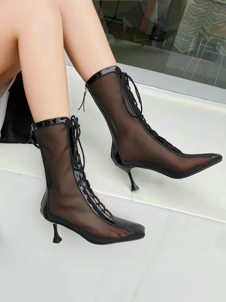 2023 Summer Women Sandals Platform Thin Heels Sandals Breathable Mesh Genuine Leather Sandals Cool Boots Fashion Sandals
2023 Summer Women Sandals Platform Thin Heels Sandals Breathable Mesh Genuine Leather Sandals Cool Boots Fashion Sandals