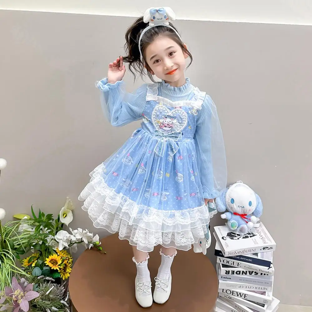 Kawaii Cinnamoroll Kuromi Girls Lolita Sweater Dress Anime Sanrios Melody Cartoon Winter Princess Dress Child Party Wear Gift
Kawaii Cinnamoroll Kuromi Girls Lolita Sweater Dress Anime Sanrios Melody Cartoon Winter Princess Dress Child Party Wear Gift
