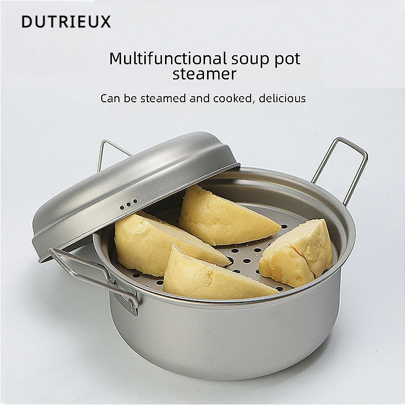 Pure Titanium Multifunctional Stockpot Steamer Camping Set Portable Outdoor Steaming Stockpot Stove Large Capacity Hot Pot Camp
Pure Titanium Multifunctional Stockpot Steamer Camping Set Portable Outdoor Steaming Stockpot Stove Large Capacity Hot Pot Camp
