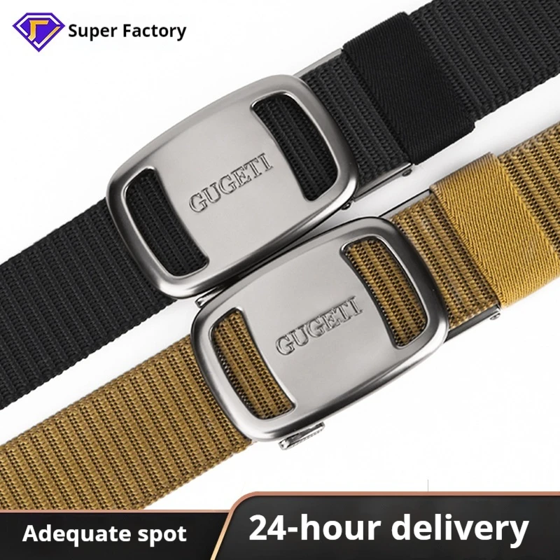 Gugeti's new men's sports outdoor belt with automatic buckle, youth canvas belt, comfortable and breathable
Gugeti's new men's sports outdoor belt with automatic buckle, youth canvas belt, comfortable and breathable