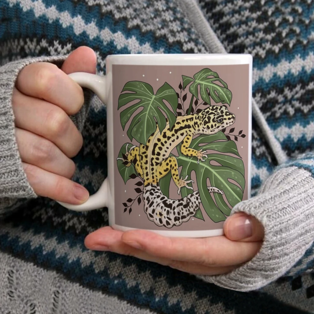 Leopard Gecko and Monstera deliciosaCoffee Mug Tea Cup 11oz Coffee Cup Funny Birthday Ceramic Mug Personalized Cup
Leopard Gecko and Monstera deliciosaCoffee Mug Tea Cup 11oz Coffee Cup Funny Birthday Ceramic Mug Personalized Cup