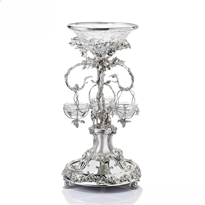 French luxury restaurant fruit plate court style fruit basket pure copper, crystal fruit basin European-style villa snack shelf
French luxury restaurant fruit plate court style fruit basket pure copper, crystal fruit basin European-style villa snack shelf