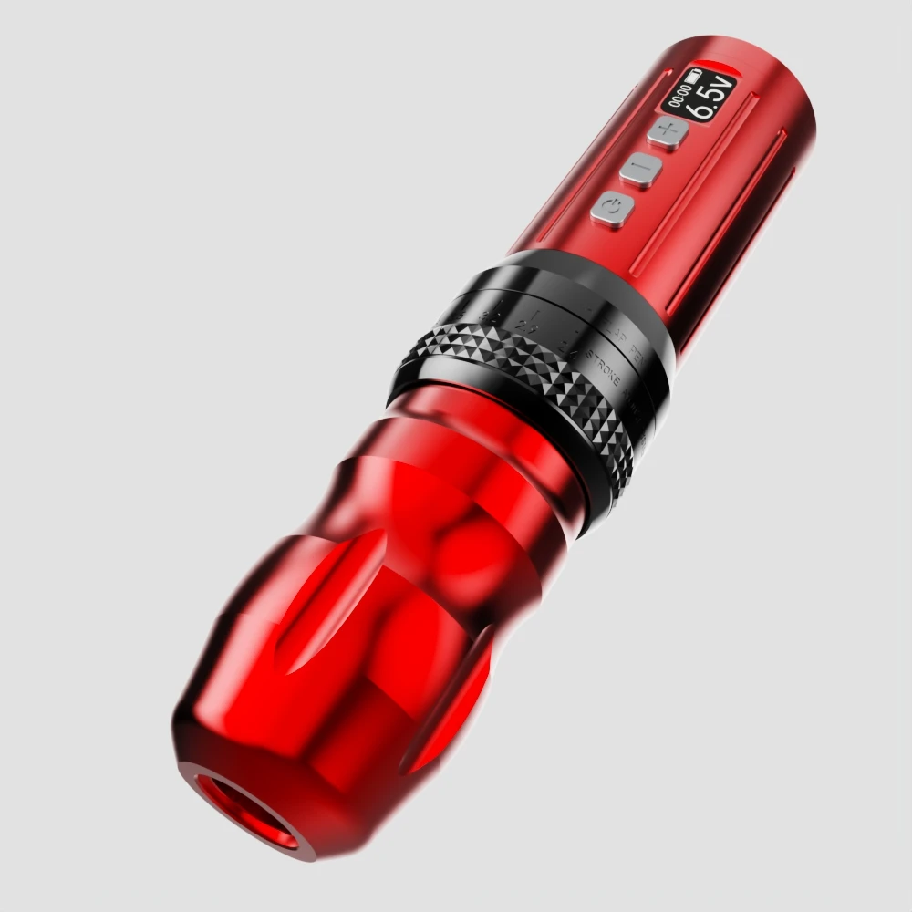 Wireless Tattoo Machine Use Enhanced Grip Design Adjustable Stroke and 2000mAh Big Capacity Tattoo Pen
Wireless Tattoo Machine Use Enhanced Grip Design Adjustable Stroke and 2000mAh Big Capacity Tattoo Pen