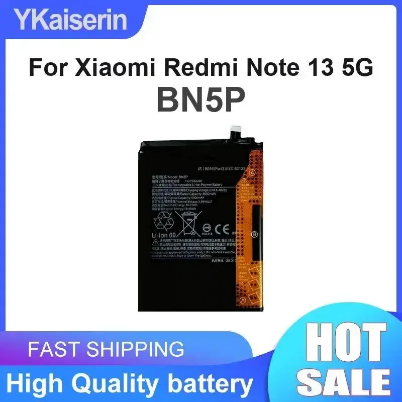 High-Performance BN5P 5000mAh For Xiaomi Redmi Note 13 5G Mobile Phone Battery Stable Power Supply
High-Performance BN5P 5000mAh For Xiaomi Redmi Note 13 5G Mobile Phone Battery Stable Power Supply