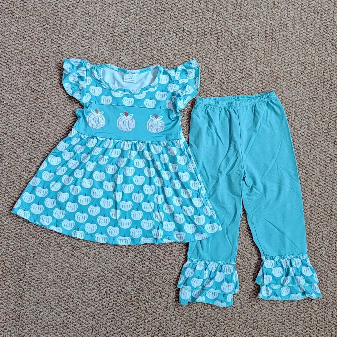 9.26 Baby Girls Outfits Baby Girls Green Flutter Sleeve Pumpkins Tunic Ruffle Pants Clothes Sets 
9.26 Baby Girls Outfits Baby Girls Green Flutter Sleeve Pumpkins Tunic Ruffle Pants Clothes Sets