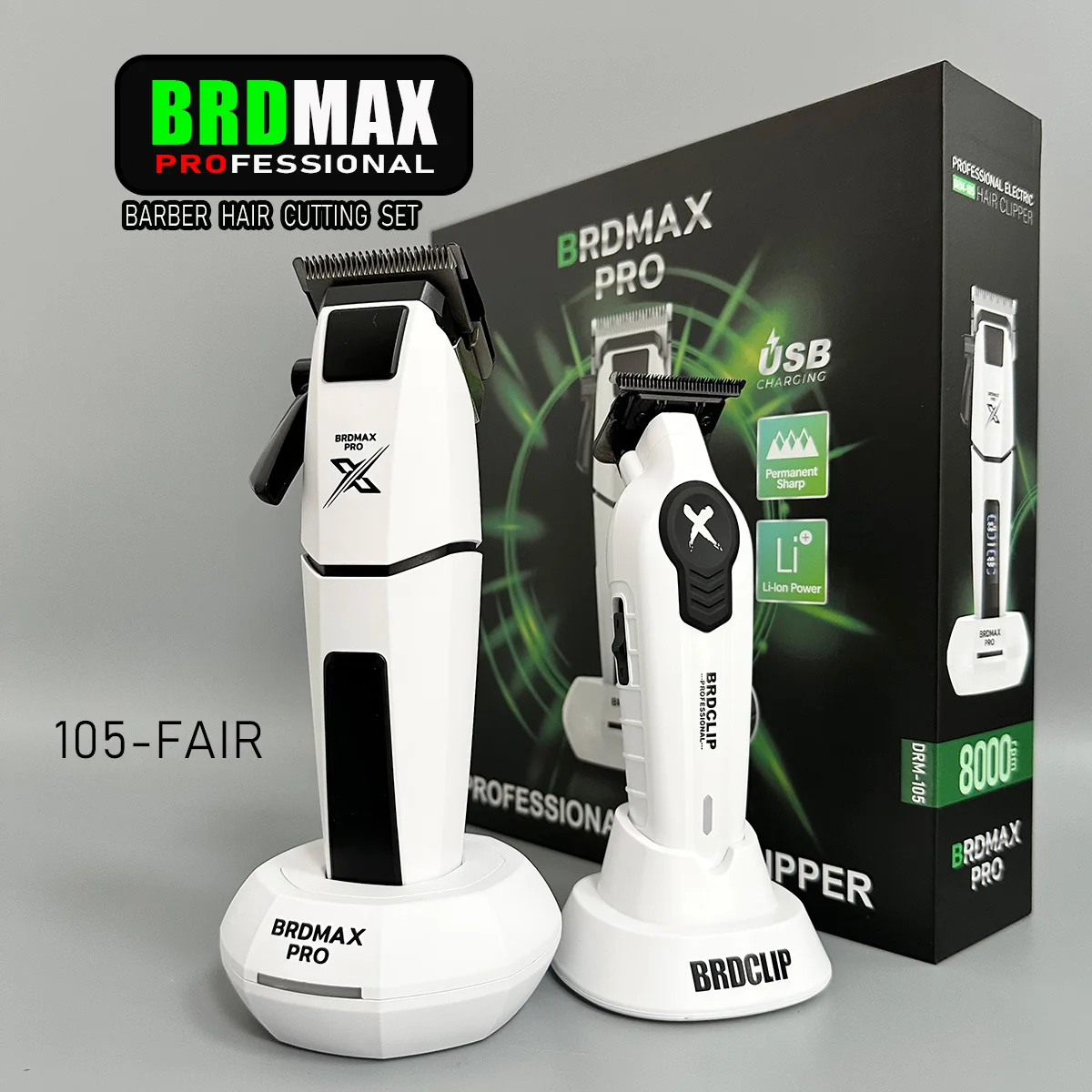 BRDMAX PRO Professional 105 Hair Clipper 8000RPM Motor Barber FA1T Hair Trimmer For Men Salon Electric Hair Cutting Machine
BRDMAX PRO Professional 105 Hair Clipper 8000RPM Motor Barber FA1T Hair Trimmer For Men Salon Electric Hair Cutting Machine