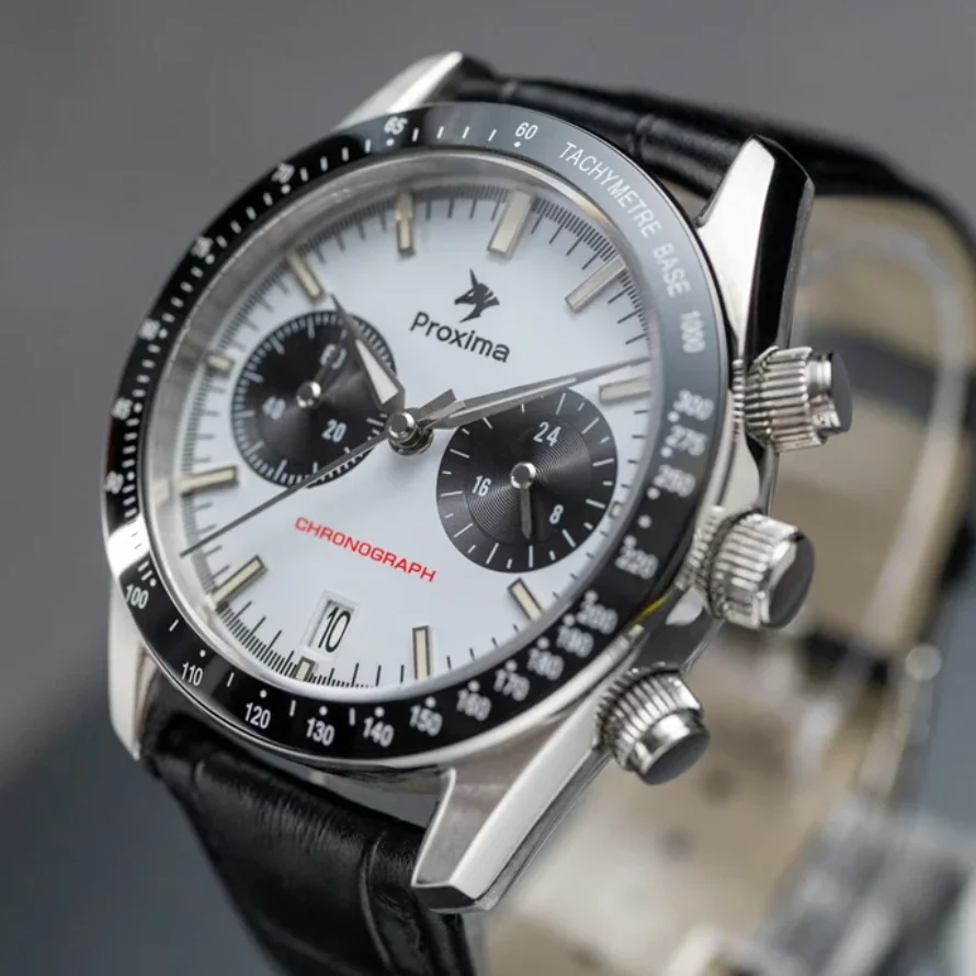 Мужские часы Proxima с хронографом, 40 мм, кварцевые наручные часы в стиле милитари Panda, водонепроницаемые до 100 м, BGW-9, светящийся сапфир, VK64, спортивные
Мужские часы Proxima с хронографом, 40 мм, кварцевые наручные часы в стиле милитари Panda, водонепроницаемые до 100 м, BGW-9, светящийся сапфир, VK64, спортивные