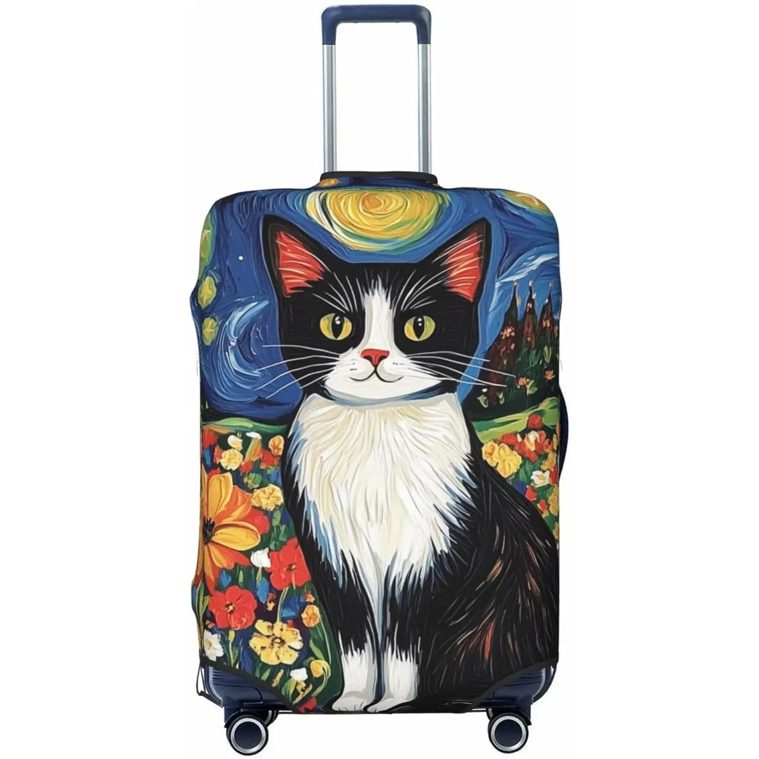 Эластичный чехол для багажа, устойчивый к царапинам, грязевые чехлы, милый кот, красочный цветочный принт животных, дорожный чехол для багажа, защита для чемодана
Эластичный чехол для багажа, устойчивый к царапинам, грязевые чехлы, милый кот, красочный цветочный принт животных, дорожный чехол для багажа, защита для чемодана