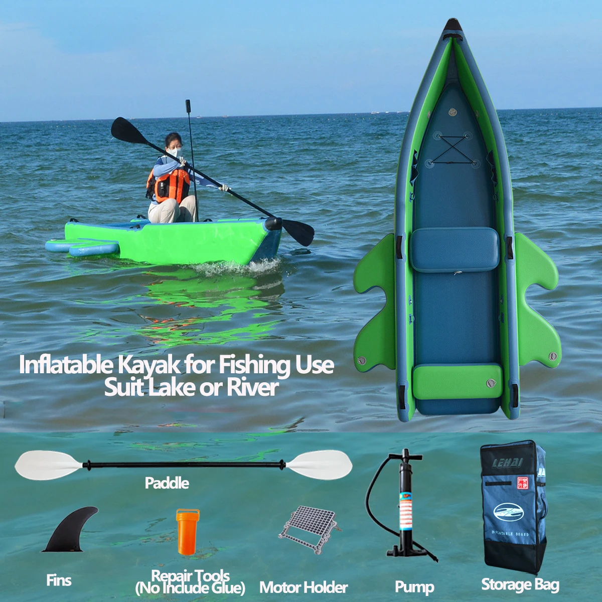 Durable 370cm PVC Inflatable Boat Set for River LUYA Fishing Wing Tip-over-resistant Canoe Load Capacity 250KG Paddleboards
Durable 370cm PVC Inflatable Boat Set for River LUYA Fishing Wing Tip-over-resistant Canoe Load Capacity 250KG Paddleboards