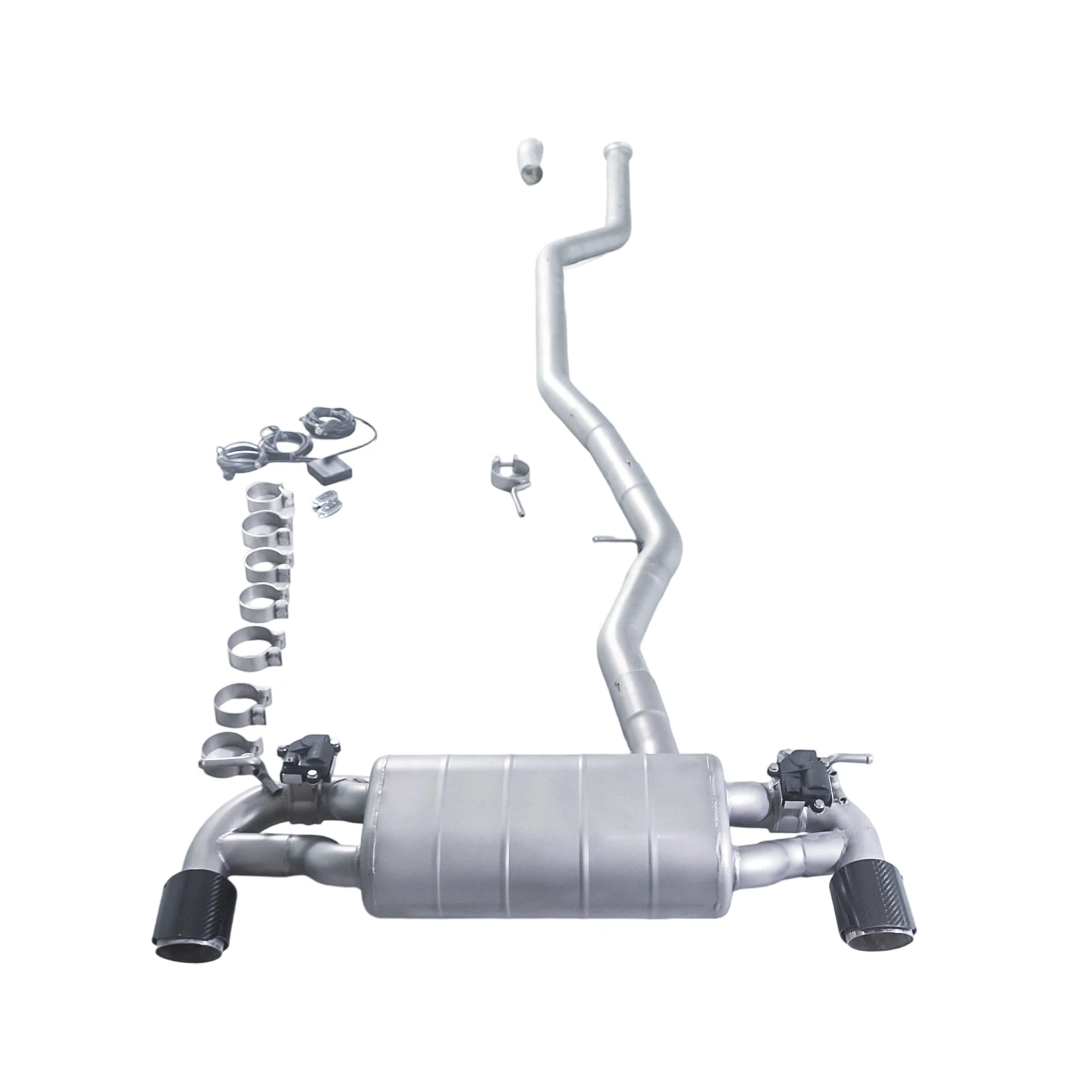 For the 2015-2019 BMW 120i 125i F20 B48 2.0T catback exhaust system with valve muffler made of 304 stainless steel with 2 tips.
For the 2015-2019 BMW 120i 125i F20 B48 2.0T catback exhaust system with valve muffler made of 304 stainless steel with 2 tips.