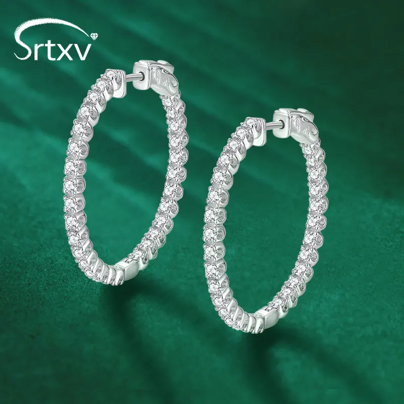 Full Real Moissanite Hoop Earrings For Women Diamond Jewelry 100% 925 Sterling Silver 18K Plated Earring GRA Birthday Lover Gift
Full Real Moissanite Hoop Earrings For Women Diamond Jewelry 100% 925 Sterling Silver 18K Plated Earring GRA Birthday Lover Gift