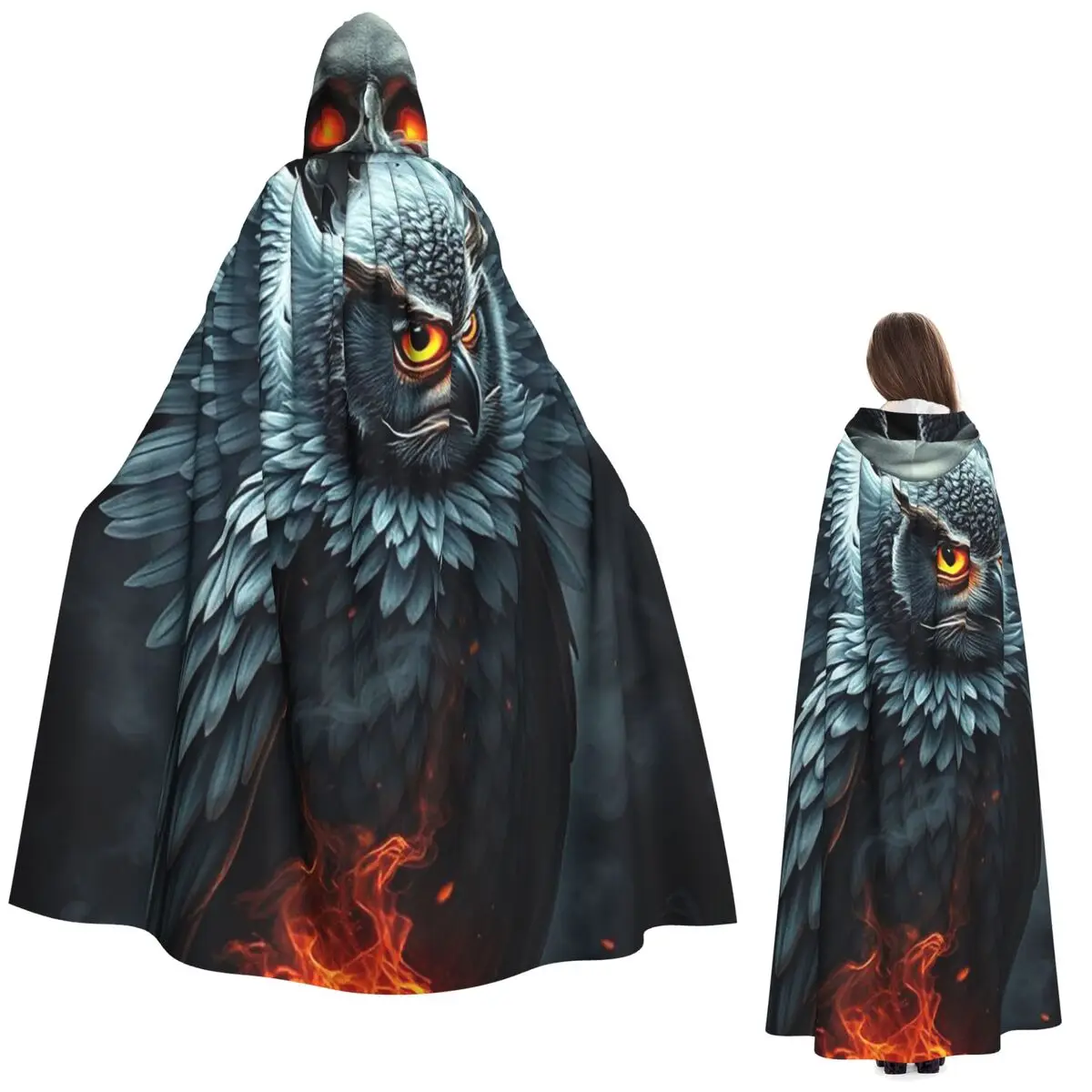 Owl Creates A Mysterious Long Hooded Cloak Witch Medieval Costume Cosplay Cape HalloweenVampire Adult Unisex
Owl Creates A Mysterious Long Hooded Cloak Witch Medieval Costume Cosplay Cape HalloweenVampire Adult Unisex