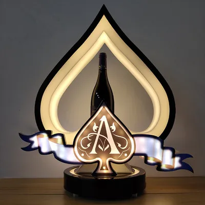 rechargeable led lighted ace of spade champagne bottle presenter gold glorifier display vip bottle service for nightclub
rechargeable led lighted ace of spade champagne bottle presenter gold glorifier display vip bottle service for nightclub
