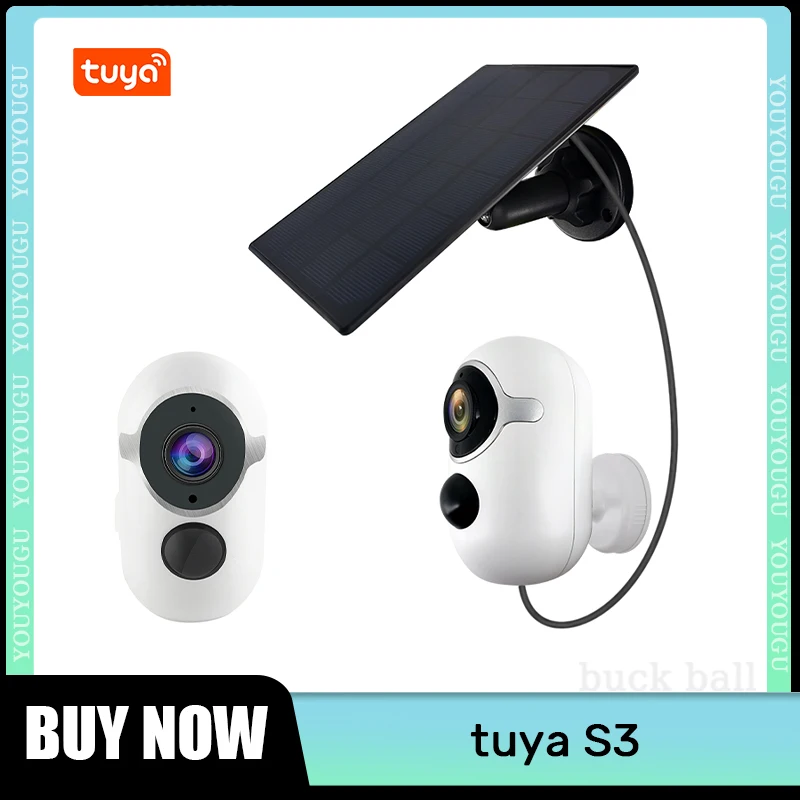 Tuya S3 Wifi Wireless Monitor With Battery Outdoor Solar Camera Night Vision HD Security Surveillance Waterproof Infrared Camera
Tuya S3 Wifi Wireless Monitor With Battery Outdoor Solar Camera Night Vision HD Security Surveillance Waterproof Infrared Camera