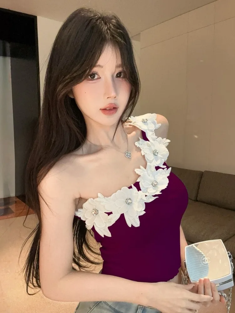 Sexy Short Sleeveless Korean Style Vest with 3D Flower Design Versatile Shoulder Angle Slimming Top for Women City Walk Summe...
Sexy Short Sleeveless Korean Style Vest with 3D Flower Design Versatile Shoulder Angle Slimming Top for Women City Walk Summe...