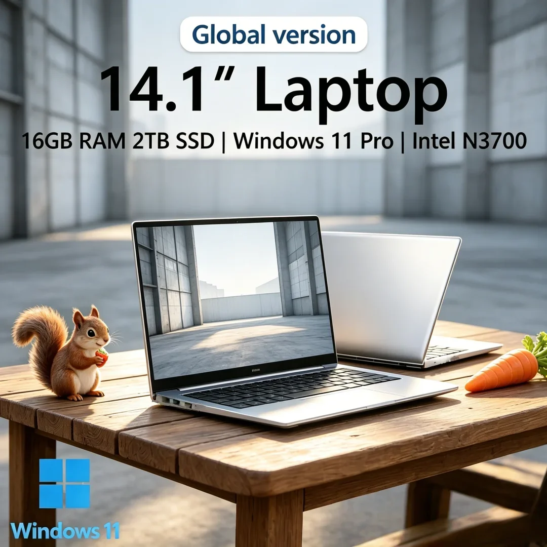 2026 Ethereal Compact 14.1'' Nanothin Laptop 16GB RAM 2TB SSD Intel N3700 1080P Screen Windows 11 Pro Academic Amusement
2026 Ethereal Compact 14.1'' Nanothin Laptop 16GB RAM 2TB SSD Intel N3700 1080P Screen Windows 11 Pro Academic Amusement