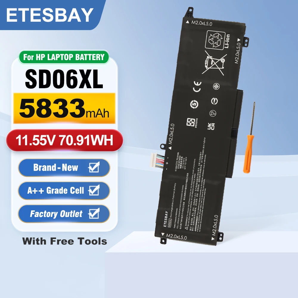 ETESBAY SD06XL Laptop Battery For HP Omen 15-EK 15-EN 15-ek0xxx 15-ek0013dx 15-ek1013dx 15-EK0019NR EK0008CA EK1017TX 15-en0xxx
ETESBAY SD06XL Laptop Battery For HP Omen 15-EK 15-EN 15-ek0xxx 15-ek0013dx 15-ek1013dx 15-EK0019NR EK0008CA EK1017TX 15-en0xxx