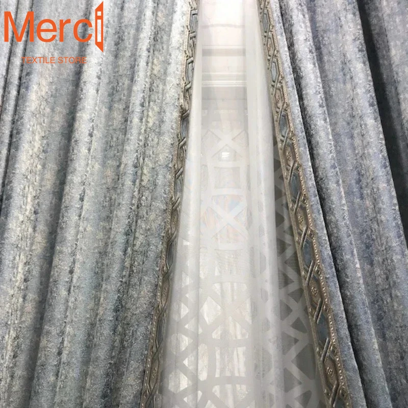Gray Blue Luxury Niche Modern High-precision Curtains for Living Room Dining Bedroom Custom Custom Flannel Blackout Curtains
Gray Blue Luxury Niche Modern High-precision Curtains for Living Room Dining Bedroom Custom Custom Flannel Blackout Curtains