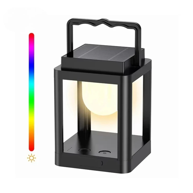 2.5W Portable 10 RGB Color Changing LED Solar Table Lamp Rechargeable Waterproof Outdoor Lantern with Touch Control for Camping
2.5W Portable 10 RGB Color Changing LED Solar Table Lamp Rechargeable Waterproof Outdoor Lantern with Touch Control for Camping