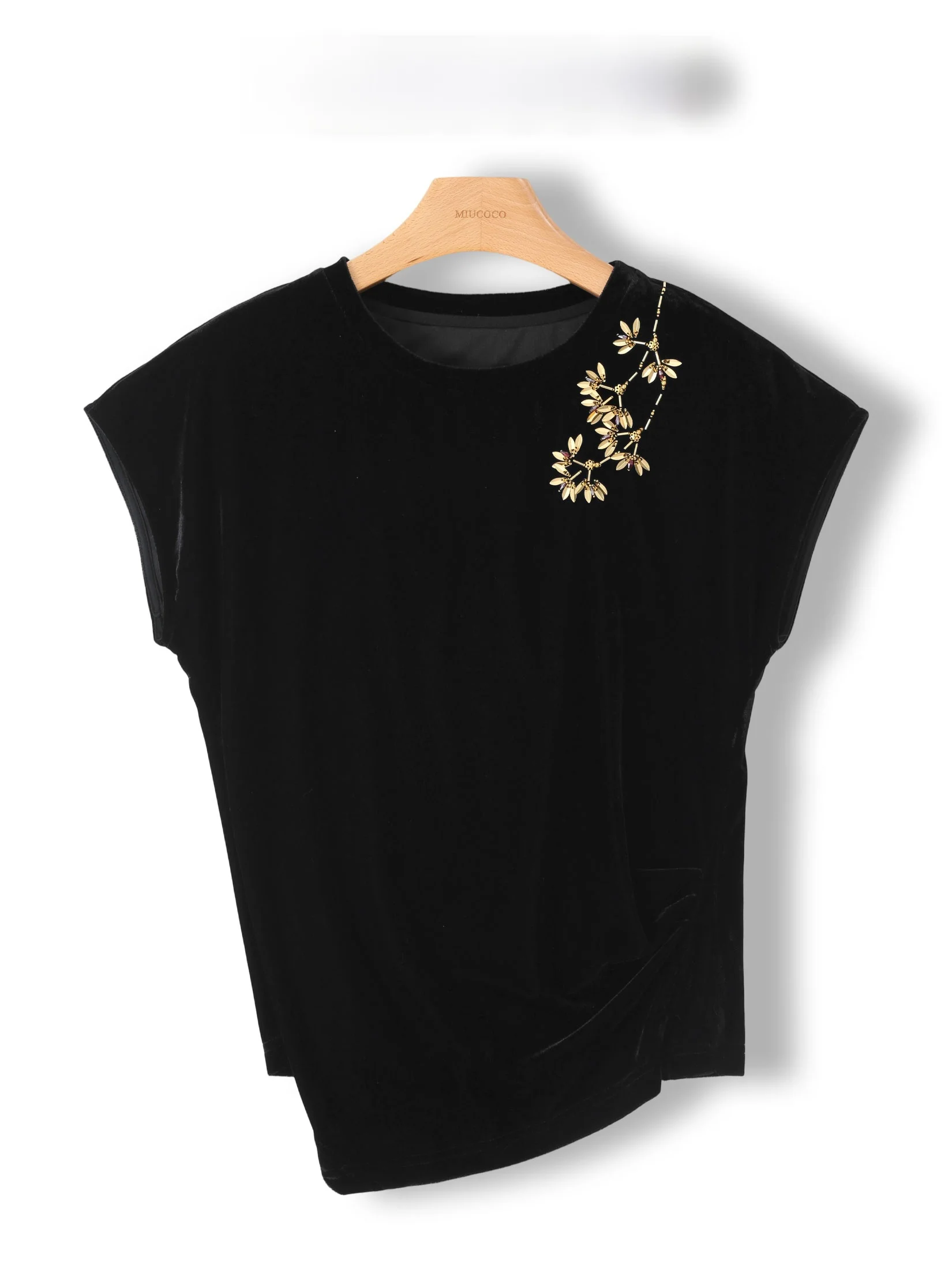Soft Velvet Short Sleeve T-Shirt Women's Slim Fit Skin-friendly Chinese Style Printed Embroidered Casual Summer Top
Soft Velvet Short Sleeve T-Shirt Women's Slim Fit Skin-friendly Chinese Style Printed Embroidered Casual Summer Top