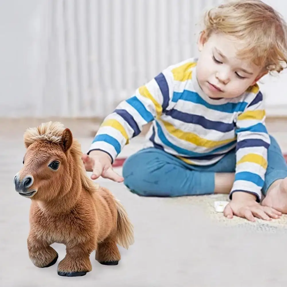 Plush Horse Stuffed Toy, Electric Toy Shaking Tail, Animated ,Walking, Plush Stuffed Animal Simulation Horse Doll For Gift Z9X9
Plush Horse Stuffed Toy, Electric Toy Shaking Tail, Animated ,Walking, Plush Stuffed Animal Simulation Horse Doll For Gift Z9X9