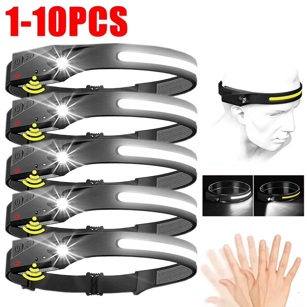 1~10PCS USB Rechargeable Sensor Headlamp COB Headlight Work Light Waterproof Headlamp Fishing Camping Lantern
1~10PCS USB Rechargeable Sensor Headlamp COB Headlight Work Light Waterproof Headlamp Fishing Camping Lantern
