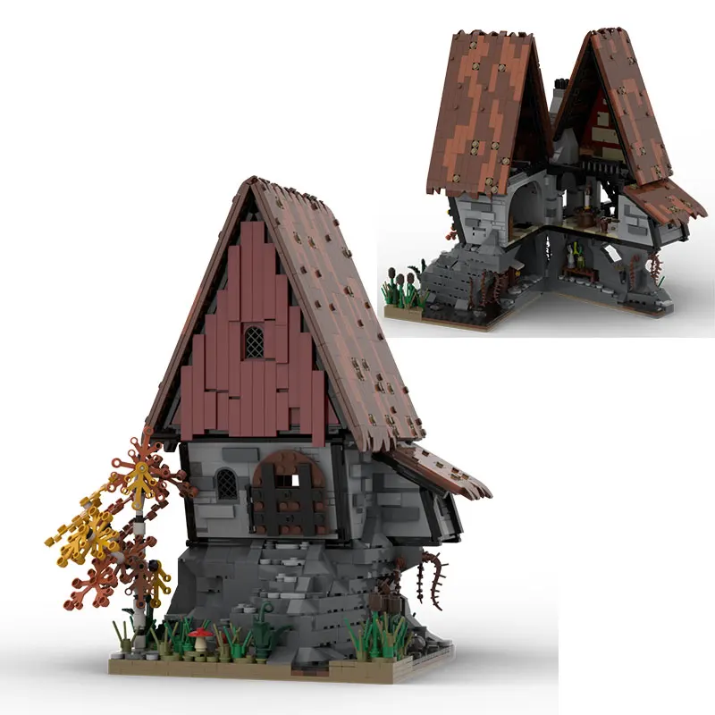 MOC Witch's Hut Medieval Fairy Tale Building Blocks Creative Desktop Ornament Toy (1910pcs)
MOC Witch's Hut Medieval Fairy Tale Building Blocks Creative Desktop Ornament Toy (1910pcs)