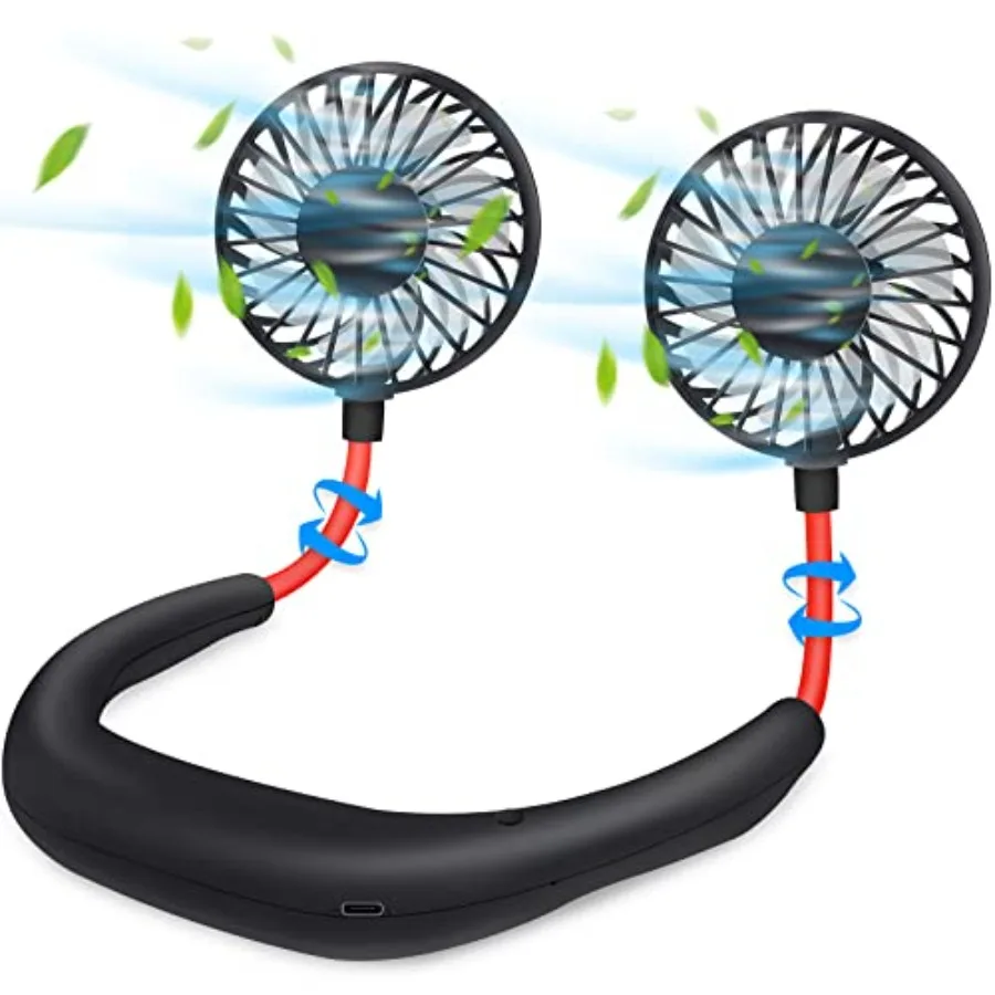 Portable Neck Fan 2500 mAh Rechargeable USB Hands-Free Mini Face Cooling Personal Double Headed Rotatable Small Fan for Working
Portable Neck Fan 2500 mAh Rechargeable USB Hands-Free Mini Face Cooling Personal Double Headed Rotatable Small Fan for Working