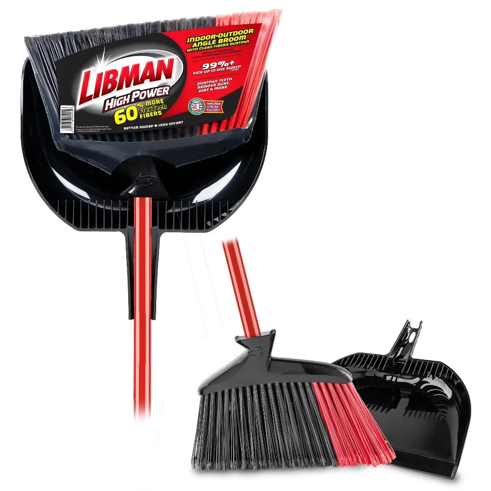 High Power Angle Broom and Dustpan Set Heavy Duty Red Steel Handle with Black Plastic Fibers for Home Cleaning
High Power Angle Broom and Dustpan Set Heavy Duty Red Steel Handle with Black Plastic Fibers for Home Cleaning