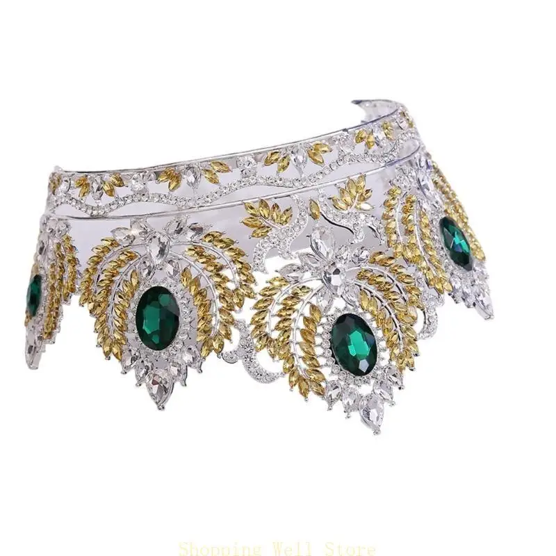 KX4B Sparkling Stone Embellished Crowns with Comfortable Comb for Women
KX4B Sparkling Stone Embellished Crowns with Comfortable Comb for Women