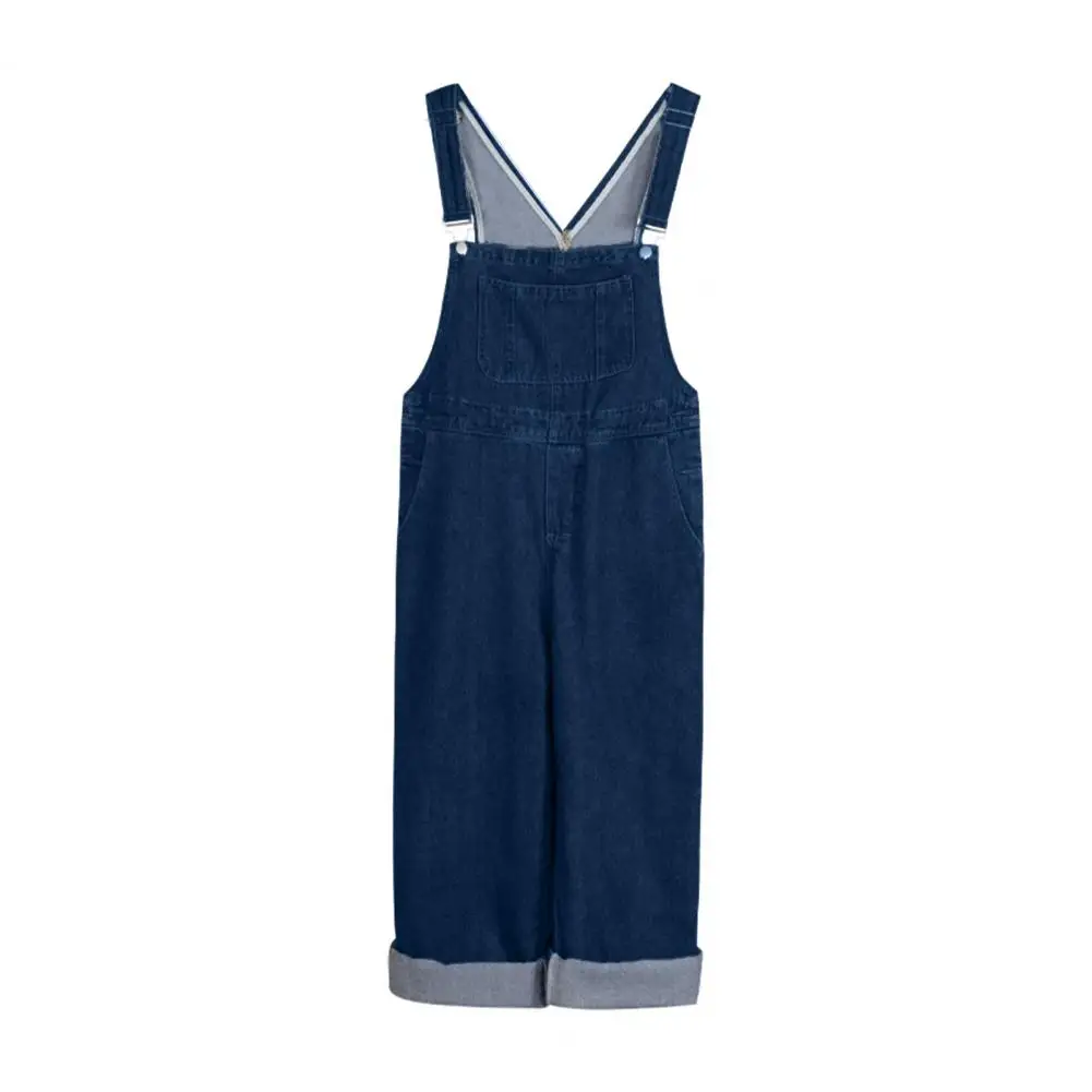 Comfortable Wide-leg Jumpsuit Women's Wide-leg Denim Bib Overalls with Adjustable Straps Pockets Casual Baggy Jeans for Spring
Comfortable Wide-leg Jumpsuit Women's Wide-leg Denim Bib Overalls with Adjustable Straps Pockets Casual Baggy Jeans for Spring