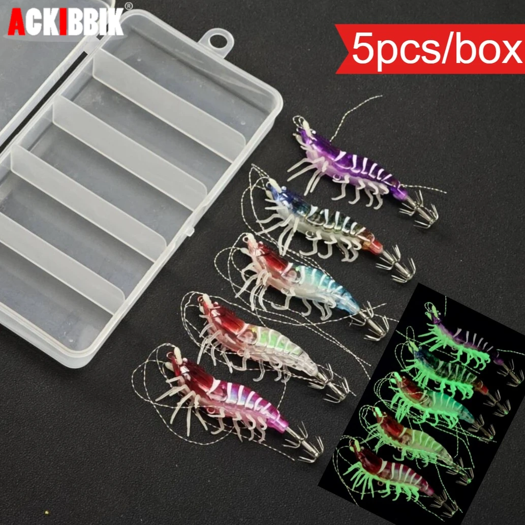 5pcs/box Glow Horizontal Squid Jig 8cm Simulation Shrimp Fishing Lure Saltwater Shrimp Baits Horizontal Egi Set Fishing Gear Set
5pcs/box Glow Horizontal Squid Jig 8cm Simulation Shrimp Fishing Lure Saltwater Shrimp Baits Horizontal Egi Set Fishing Gear Set