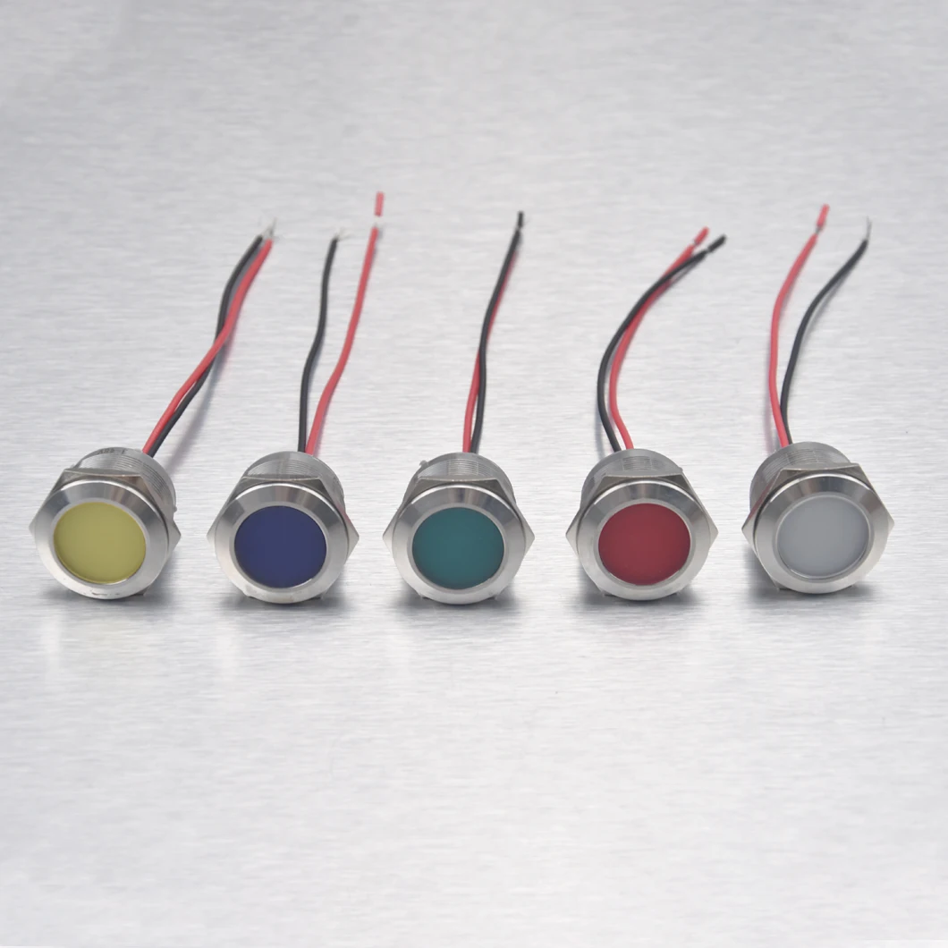 28mm Flat Head Top Quality Metal Indicator Light 3-48V/220V LED Industrial Signal Pilot with 150MM Wire Cable LED Indicator Lamp
28mm Flat Head Top Quality Metal Indicator Light 3-48V/220V LED Industrial Signal Pilot with 150MM Wire Cable LED Indicator Lamp
