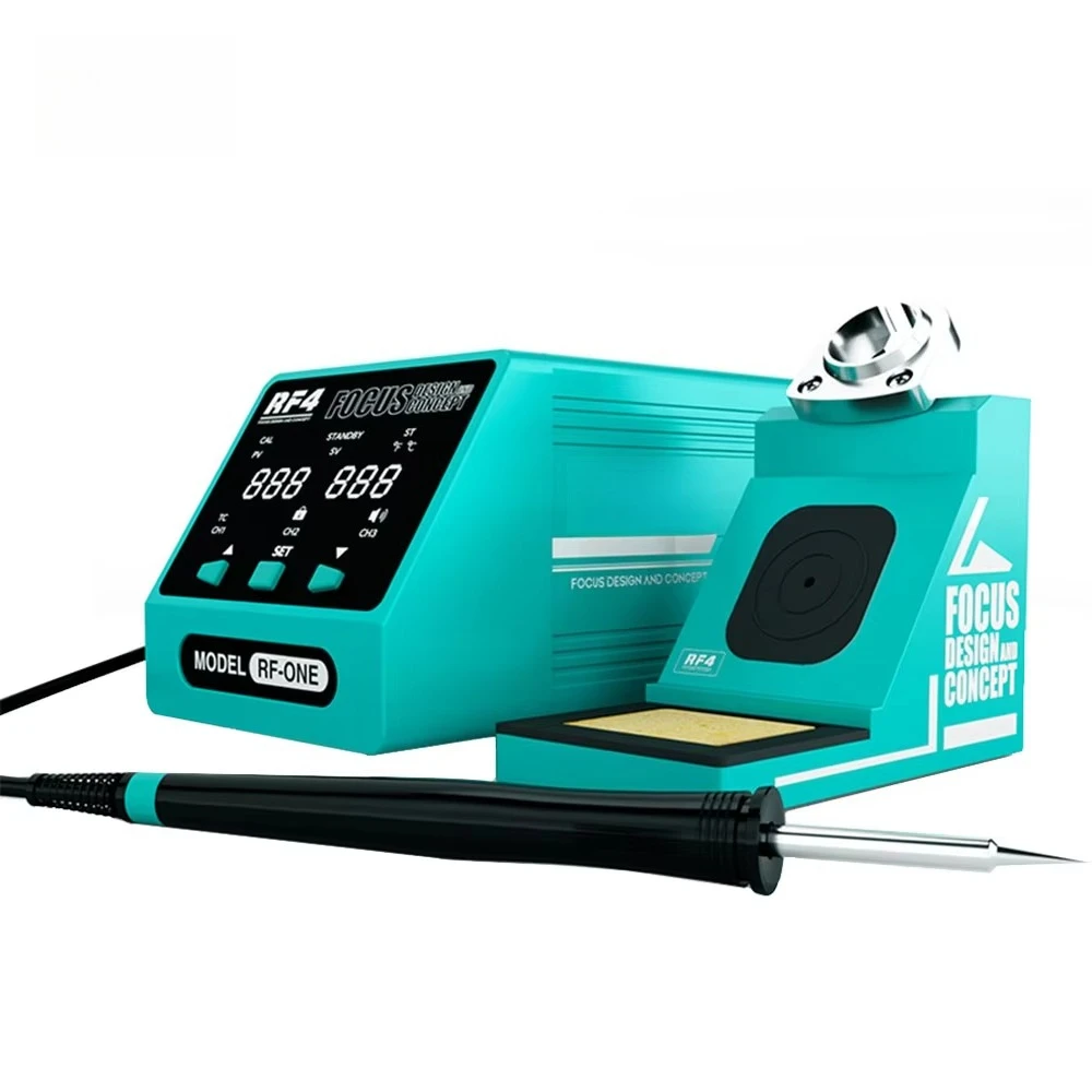 RF4 Digital Soldering Station Electronic Soldering Iron Phone PCB IC SMD BGA Welding Repair Tool With Tips RF-ONE
RF4 Digital Soldering Station Electronic Soldering Iron Phone PCB IC SMD BGA Welding Repair Tool With Tips RF-ONE