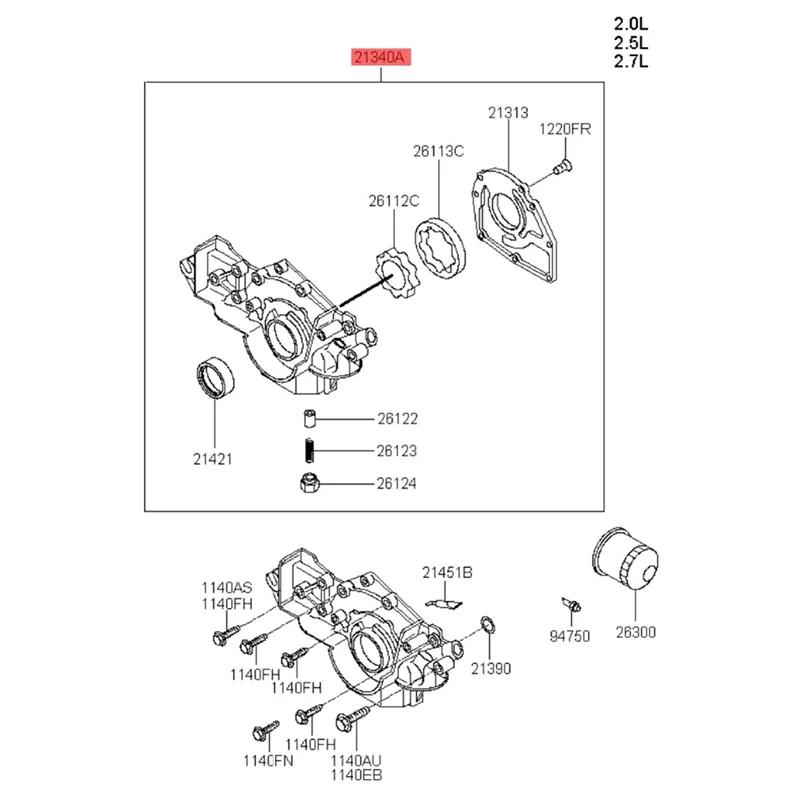 Portable 2131037100 Engine Oil Pump For Hyundai Santa Fe Tucson Sonata 2.7 Kia Optima Sportage 2.7 21310 37100 Spare Parts
Portable 2131037100 Engine Oil Pump For Hyundai Santa Fe Tucson Sonata 2.7 Kia Optima Sportage 2.7 21310 37100 Spare Parts